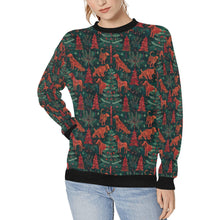 Load image into Gallery viewer, Holiday Hounds Irish Setter&#39;s Christmas Sweatshirt for Women-Apparel-Apparel, Christmas, Dog Mom Gifts, Irish Setter, Sweatshirt-S-1