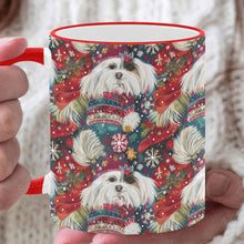Load image into Gallery viewer, Holiday Splendor Lhasa Apsos Christmas Coffee Mug-White6-ONE SIZE-1