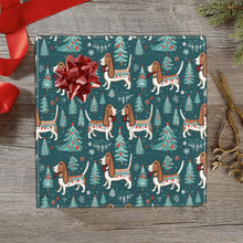 Load image into Gallery viewer, Holly Jolly Basset Hounds Christmas Gift Wrapping Paper - 2 Rolls-Christmas Ornament-Basset Hound,Christmas,Wrapping Paper-1