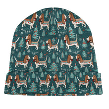 Load image into Gallery viewer, Holly Jolly Basset Hounds Warm Christmas Beanie-Accessories-Accessories, Basset Hound, Christmas, Dog Mom Gifts, Hats-ONE SIZE-5