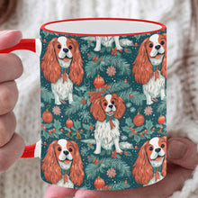 Load image into Gallery viewer, Holly Jolly Blenheim Cavaliers Christmas Coffee Mug-White3-ONE SIZE-1
