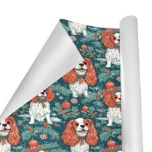 Load image into Gallery viewer, Holly Jolly Blenheim Cavaliers Christmas Gift Wrapping Paper - 2 Rolls-Christmas Ornament-Cavalier King Charles Spaniel,Christmas,Wrapping Paper-4