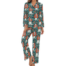 Load image into Gallery viewer, Holly Jolly Blenheim Cavaliers Christmas Pajamas Set for Women-Pajamas-Apparel, Cavalier King Charles Spaniel, Christmas, Dog Mom Gifts, Pajamas-4