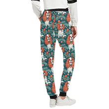 Load image into Gallery viewer, Holly Jolly Blenheim Cavaliers Christmas Unisex Sweatpants-Apparel-Apparel, Cavalier King Charles Spaniel, Christmas, Dog Dad Gifts, Dog Mom Gifts, Pajamas-3