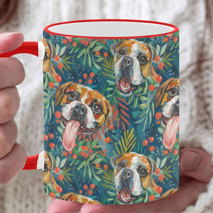 Holly Jolly Boxer Christmas Coffee Mug White1 One Size 750x