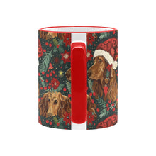 Load image into Gallery viewer, Holly Jolly Chocolate Dachshund Christmas Coffee Mug-6