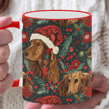 Load image into Gallery viewer, Holly Jolly Chocolate Dachshund Christmas Coffee Mug-White4-ONE SIZE-1