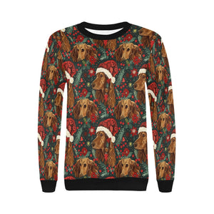 Holly Jolly Chocolate Dachshund Christmas Sweatshirt for Women-Apparel-Apparel, Christmas, Dachshund, Dog Mom Gifts, Sweatshirt-3