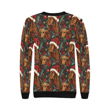 Load image into Gallery viewer, Holly Jolly Chocolate Dachshund Christmas Sweatshirt for Women-Apparel-Apparel, Christmas, Dachshund, Dog Mom Gifts, Sweatshirt-4