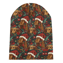 Load image into Gallery viewer, Holly Jolly Chocolate Dachshund Christmas Warm Christmas Beanie-Accessories-Apparel, Christmas, Dachshund, Dog Dad Gifts, Dog Mom Gifts, Pajamas-ONE SIZE-7