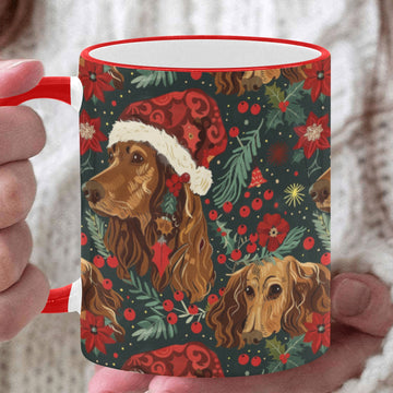 Holly Jolly Cocker Spaniels Christmas Coffee Mug White4 One Size 360x