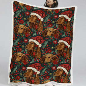 Holly Jolly Cocker Spaniels Soft Warm Christmas Blanket-Blanket-Blankets, Chow Chow, Christmas, Dog Dad Gifts, Dog Mom Gifts, Home Decor-11