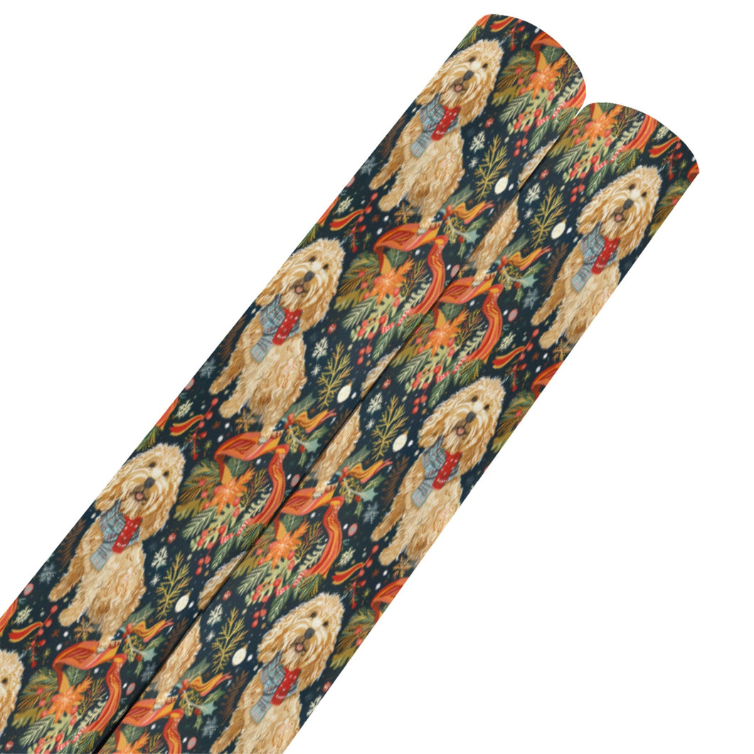 Holly Jolly Doodles Christmas Festivity Gift Wrapping Paper - 2 Rolls-Christmas Ornament-Christmas,Doodle,Wrapping Paper-Doodle-5