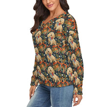 Load image into Gallery viewer, Holly Jolly Doodles Festive Women&#39;s V-Neck Christmas Sweater-Apparel-Apparel,Christmas,Dog Mom Gifts,Doodle,Sweater,Sweatshirt-3