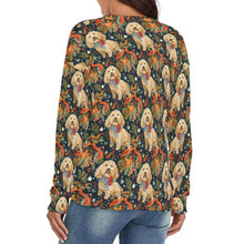 Load image into Gallery viewer, Holly Jolly Doodles Festive Women&#39;s V-Neck Christmas Sweater-Apparel-Apparel,Christmas,Dog Mom Gifts,Doodle,Sweater,Sweatshirt-4