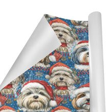 Load image into Gallery viewer, Holly Jolly Lhasa Apsos Christmas Gift Wrapping Paper - 2 Rolls-Christmas Ornament-Christmas,Lhasa Apso,Wrapping Paper-4