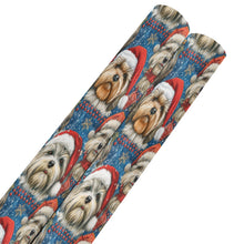 Load image into Gallery viewer, Holly Jolly Lhasa Apsos Christmas Gift Wrapping Paper - 2 Rolls-Christmas Ornament-Christmas,Lhasa Apso,Wrapping Paper-Lhasa Apso-5