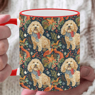 Holly Jolly Poodles Frosted Fluff And Festivity Coffee Mug White2 One Size 360x