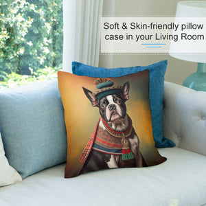 Homage Americana Boston Terrier Plush Pillow Case-Boston Terrier, Dog Dad Gifts, Dog Mom Gifts, Home Decor, Pillows-4