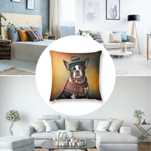 Load image into Gallery viewer, Homage Americana Boston Terrier Plush Pillow Case-Boston Terrier, Dog Dad Gifts, Dog Mom Gifts, Home Decor, Pillows-7