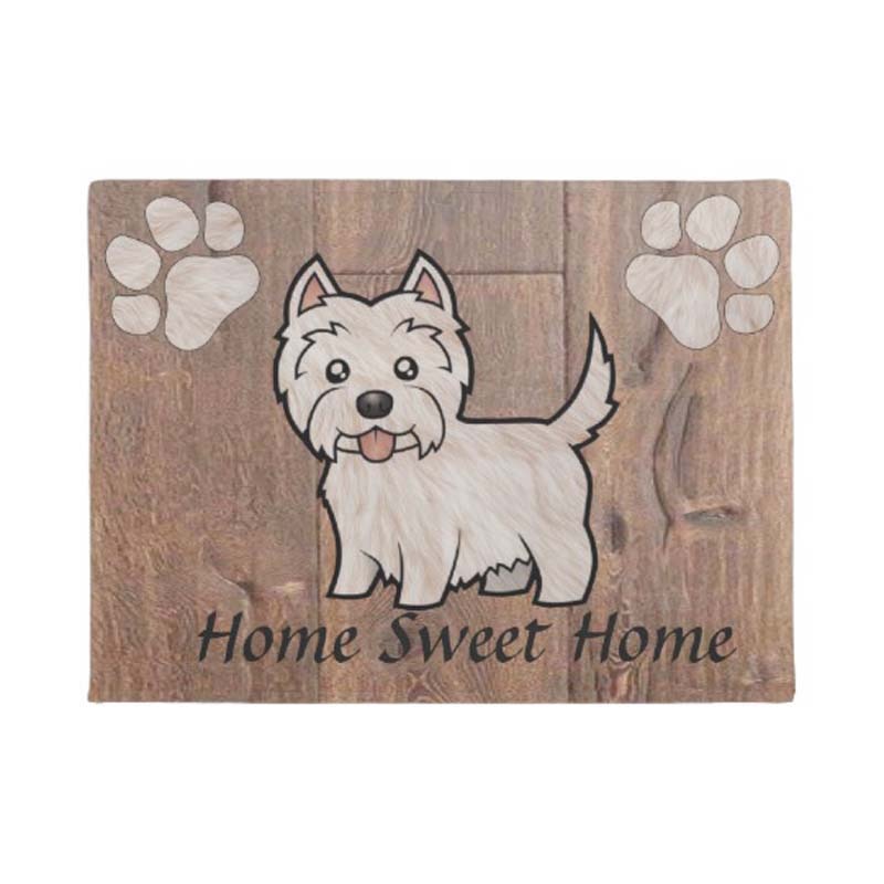 Home Sweet Home West Highland Terrier Doormat-Home Decor-Dogs, Doormat, Home Decor, West Highland Terrier-Small-1