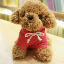 Load image into Gallery viewer, image of a labradoodle stuffed animal plush toy - red