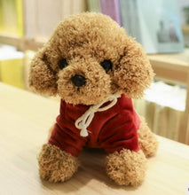 Load image into Gallery viewer, image of a labradoodle stuffed animal plush toy - wine red
