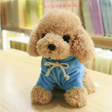 Load image into Gallery viewer, image of a labradoodle stuffed animal plush toy - sky blue