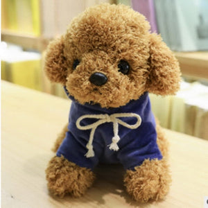 image of a labradoodle stuffed animal plush toy - dark blue