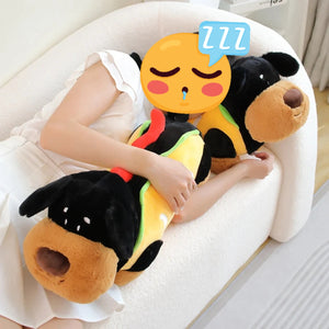 Hot Dog Black Tan Dachshund Stuffed Animal Plush Toys-17