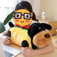 Load image into Gallery viewer, Hot Dog Black Tan Dachshund Stuffed Animal Plush Toys-18
