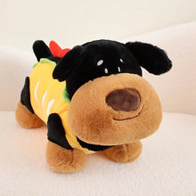 Load image into Gallery viewer, Hot Dog Black Tan Dachshund Stuffed Animal Plush Toys-9