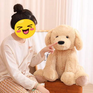 Huggable Large Golden Retriever Love Stuffed Animal Plush Toys-Stuffed Animals-Golden Retriever, Home Decor, Stuffed Animal-3