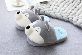 Husky and Shiba Inu Love Warm Indoor SlippersFootwear