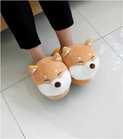 Husky and Shiba Inu Love Warm Indoor SlippersFootwear
