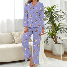 Load image into Gallery viewer, Husky Brown Pajamas Set for Women-34