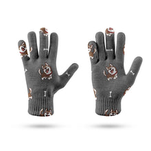 Load image into Gallery viewer, Husky Brown Touch Screen Gloves-Accessories-Accessories, Dog Dad Gifts, Dog Mom Gifts, Gloves-8