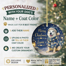 Load image into Gallery viewer, Husky Christmas Ornament - Cozy Winter Pet Portrait Design - Personalize with Photo and Name-Christmas Ornament-Christmas,Christmas Ornament,Personalize Artwork-2