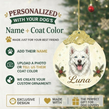 Load image into Gallery viewer, Husky Christmas Ornament - Gold Crown Dog Portrait - Personalized with Photo and Name-Christmas Ornament-Christmas,Christmas Ornament,Personalize Artwork-2