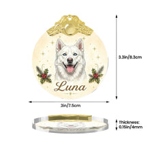 Load image into Gallery viewer, Husky Christmas Ornament - Gold Crown Dog Portrait - Personalized with Photo and Name-Christmas Ornament-Christmas,Christmas Ornament,Personalize Artwork-6