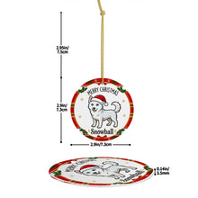 Load image into Gallery viewer, Husky Christmas Ornament - Personalized Whimsical Holiday Cartoon Art Design - with Name-Christmas Ornament-Christmas,Personalize Artwork,Siberian Husky-4