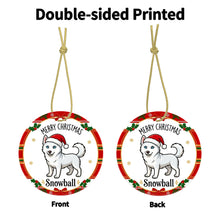 Load image into Gallery viewer, Husky Christmas Ornament - Personalized Whimsical Holiday Cartoon Art Design - with Name-Christmas Ornament-Christmas,Personalize Artwork,Siberian Husky-5