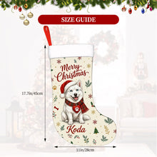 Load image into Gallery viewer, Husky Christmas Stocking - Cozy Festive Wishes - Personalize with Photo and Name-Christmas Ornament-Christmas,Christmas Stocking,Personalize Artwork-6