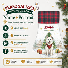 Load image into Gallery viewer, Husky Christmas Stocking - Home for the Holidays - Personalize with Photo and Name-Christmas Ornament-Christmas,Christmas Stocking,Personalize Artwork-2
