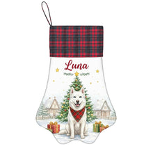 Load image into Gallery viewer, Husky Christmas Stocking - Home for the Holidays - Personalize with Photo and Name-Christmas Ornament-Christmas,Christmas Stocking,Personalize Artwork-3