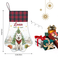 Load image into Gallery viewer, Husky Christmas Stocking - Home for the Holidays - Personalize with Photo and Name-Christmas Ornament-Christmas,Christmas Stocking,Personalize Artwork-4