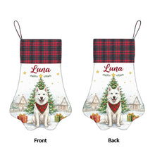 Load image into Gallery viewer, Husky Christmas Stocking - Home for the Holidays - Personalize with Photo and Name-Christmas Ornament-Christmas,Christmas Stocking,Personalize Artwork-5
