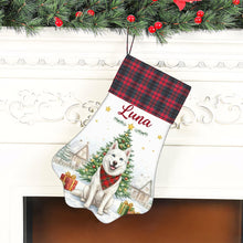 Load image into Gallery viewer, Husky Christmas Stocking - Home for the Holidays - Personalize with Photo and Name-Christmas Ornament-Christmas,Christmas Stocking,Personalize Artwork-6