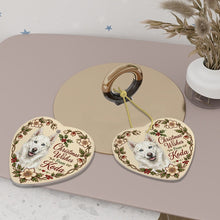 Load image into Gallery viewer, Husky Dog Ornament - Christmas Wishes Design - Personalized with Name-Christmas Ornament-Christmas,Personalize Artwork,Siberian Husky-6