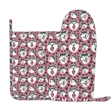 Load image into Gallery viewer, Husky Expressions and Playful Paws Oven Gloves-Kitchen Decor-Dusty Pink-One Size-13